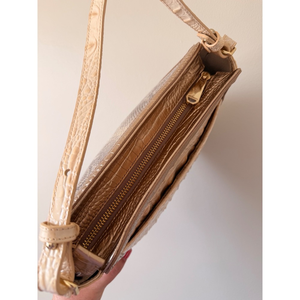 Brahmin Carrie Crossbody Bag Sunglow Dakota Snakeskin Croc Leather N67106000381 - Picture 9 of 15